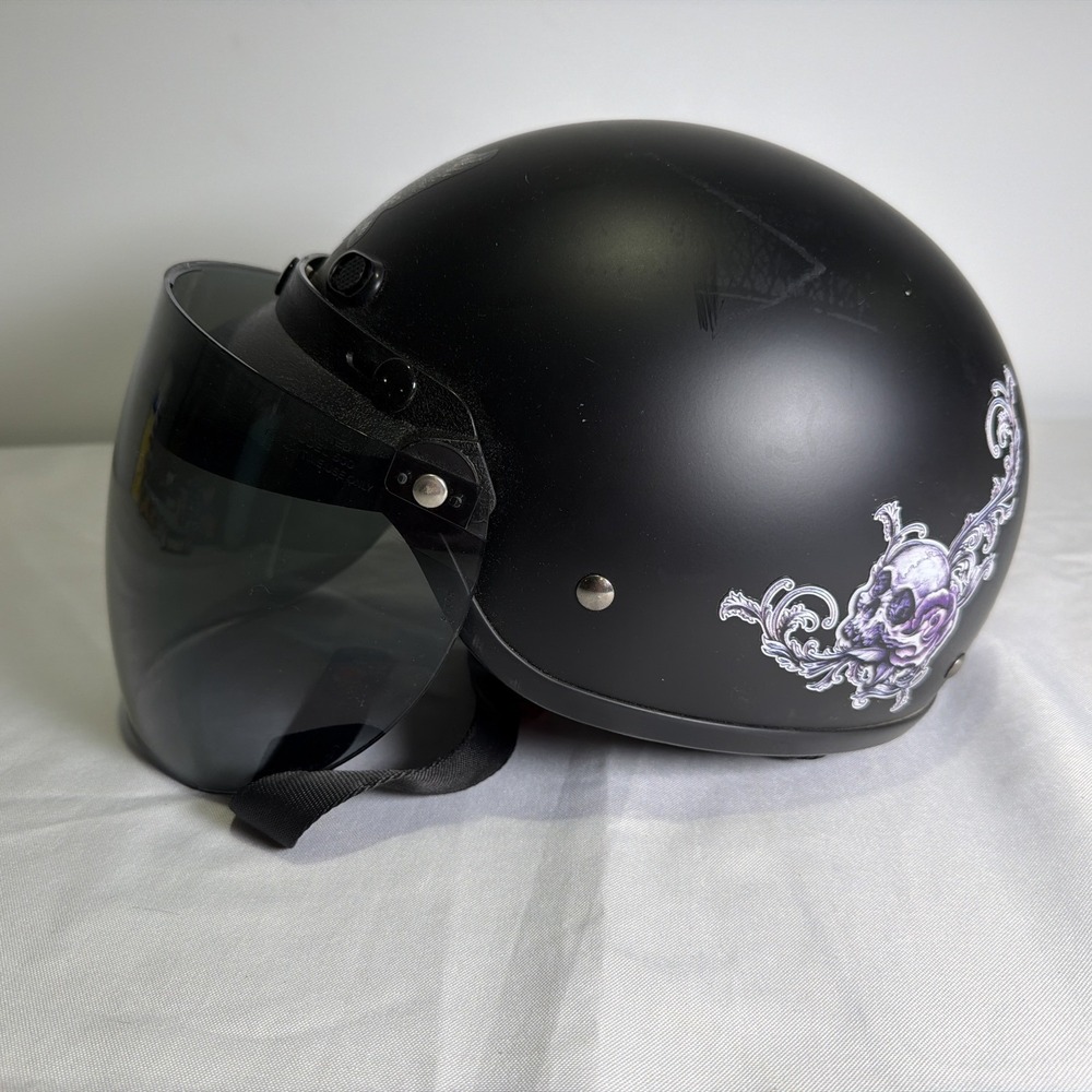 Bell Shorty Matte Motorcycle Half Open Face Helmet Visor, Face shield Black XS